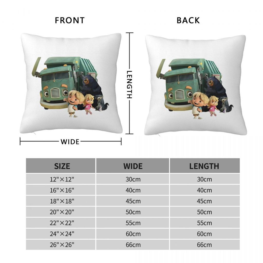 Trash Truck Netflix Square Pillowcase Pillow Cover Cushion Throw Pillow For Home Bedroom Car