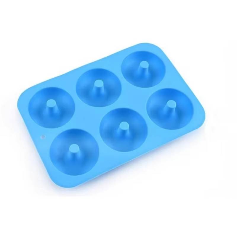 Non Stick 6 Holes Silicone Donut Mold Bagel Pan Baking Heat Resistance Mini Cupcake Mould Food Grade Silicone Baking Tool