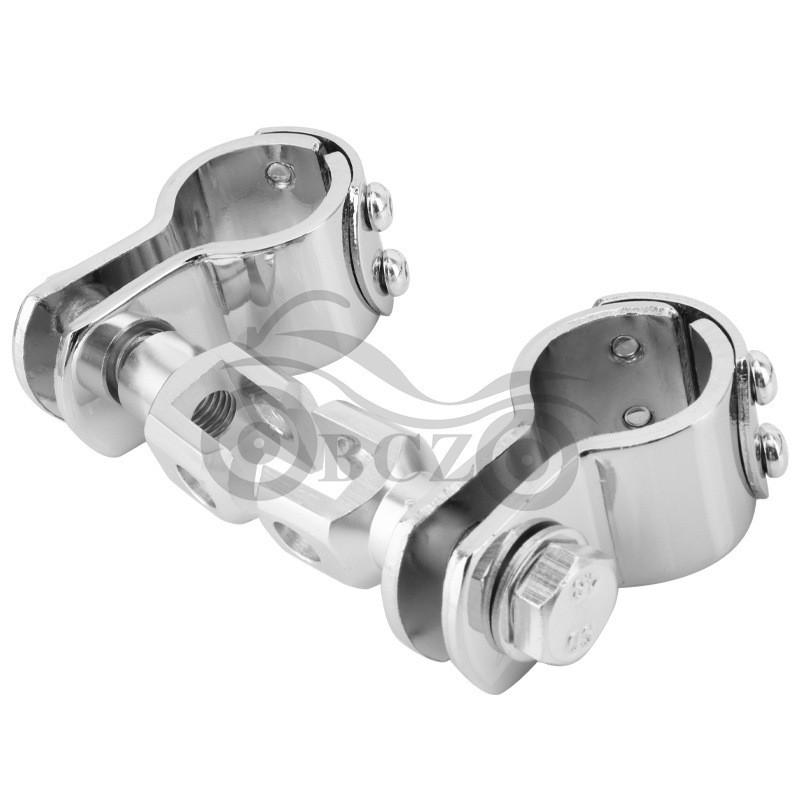 Universal Chrome Motorcycle Foot Pegs Rest Footrest Harley Cruiser Bobber Chopper Custom Bikes