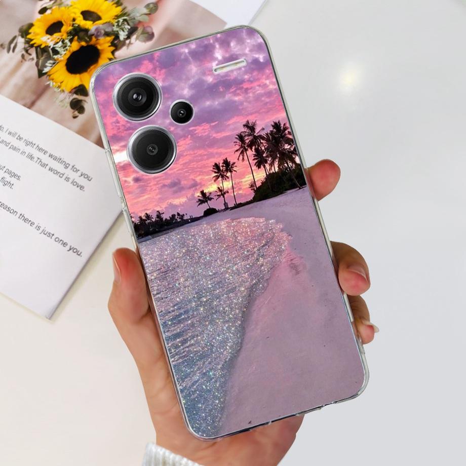 For Xiaomi Redmi Note 13 Pro+ Case Redmi Note13 4G Pro Plus Soft Clear TPU Bumper Funda For Redmi Note 13Pro+ Luxury Fashion Bag