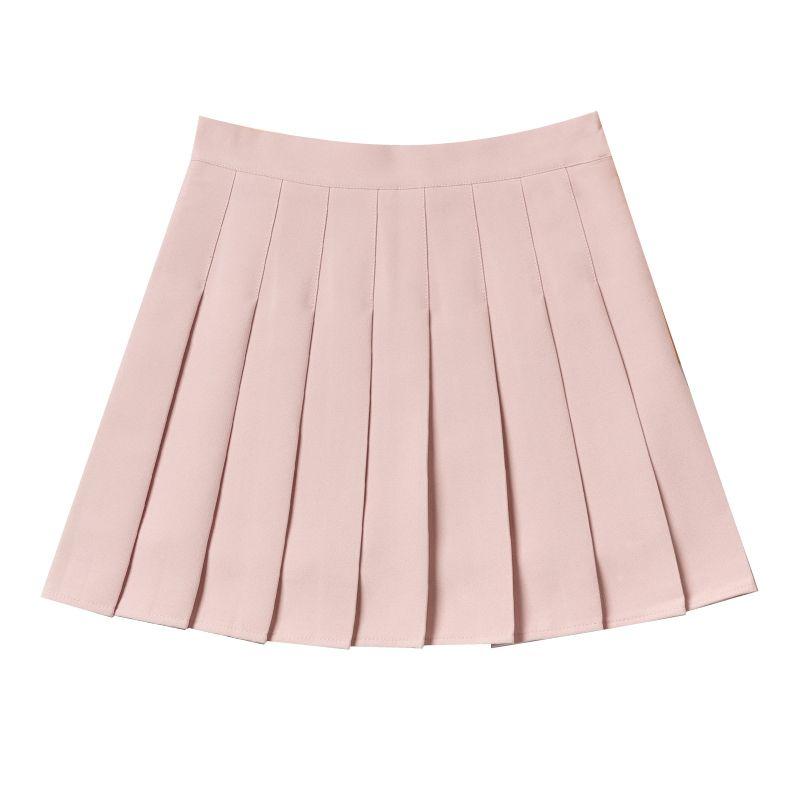 Jaro léto korejská sukně šortky ženy s vysokým pasem sexy minisukně škola krátká skládaná kawaii japonská růžová sukně žena