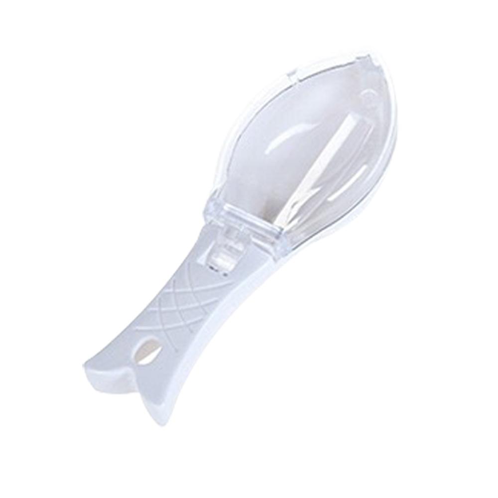 1pc Fish Scale Scraper With Lid Kitchen Household Plastic Fish Scale Scraper Manual Descaling Brushing Tool for Cleaning Fish