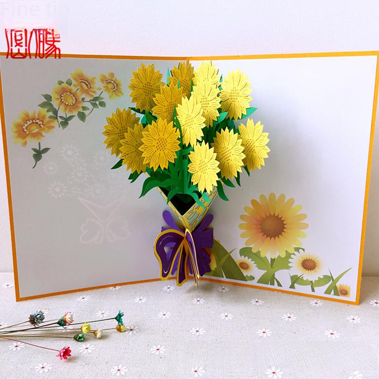 Karta urodzinowa i na dzień nauczyciela w stylu INS 3D: Kreatywny prezent DIY w postaci papierowej rzeźby na chińskie Walentynki