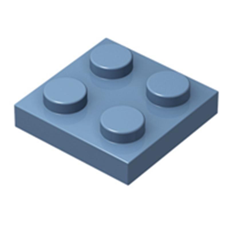 80pcs Plate 2x2 Dots Muilt-Colored Compatible with 3022 94148 Self-Locking Bricks Building Blocks Toys Accessories