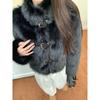Cappotto di Pelliccia Ecologica Invernale Piccolo Nuovo Pelliccia Sintetica di Volpe Moda Abbigliamento da Donna Nero Collo Alto Top di Tendenza