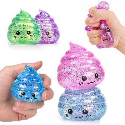 Glitzernder Kacke Malzose Fidget Spielzeug Langsamer Rückprall Quetsch Stressabbau Knetspielzeug Kacke Lustiges Sinnesspielzeug für Kinder Geschenke
