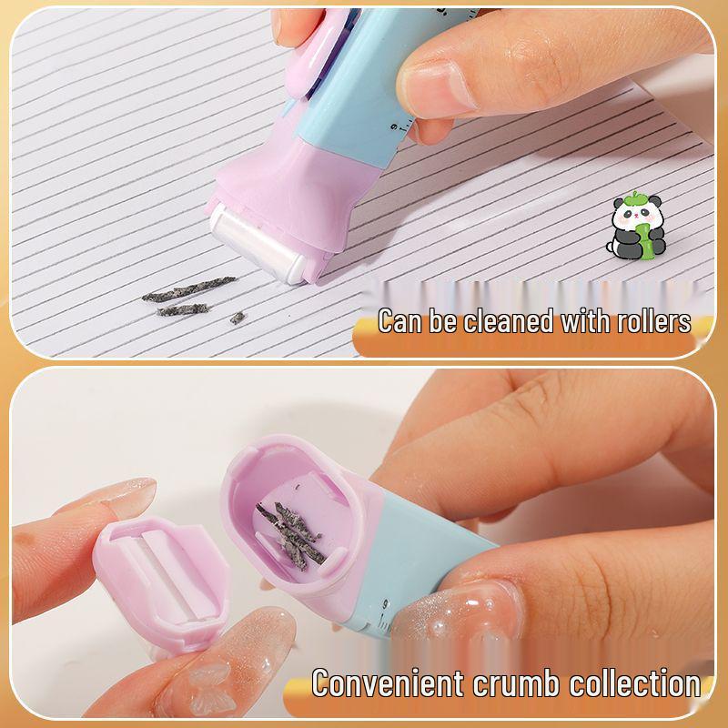 Non-toxic Push-Pull Eraser for Kids: Dust-Free, Mark-Free, Creative Cartoon Design for Elementary Students