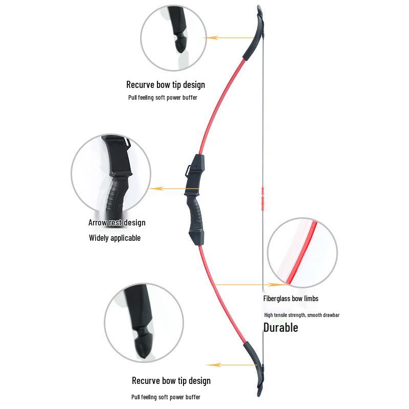 Kids' Recurve Bow Set with Suction Cup Arrows for Parent-Child Outdoor Fun