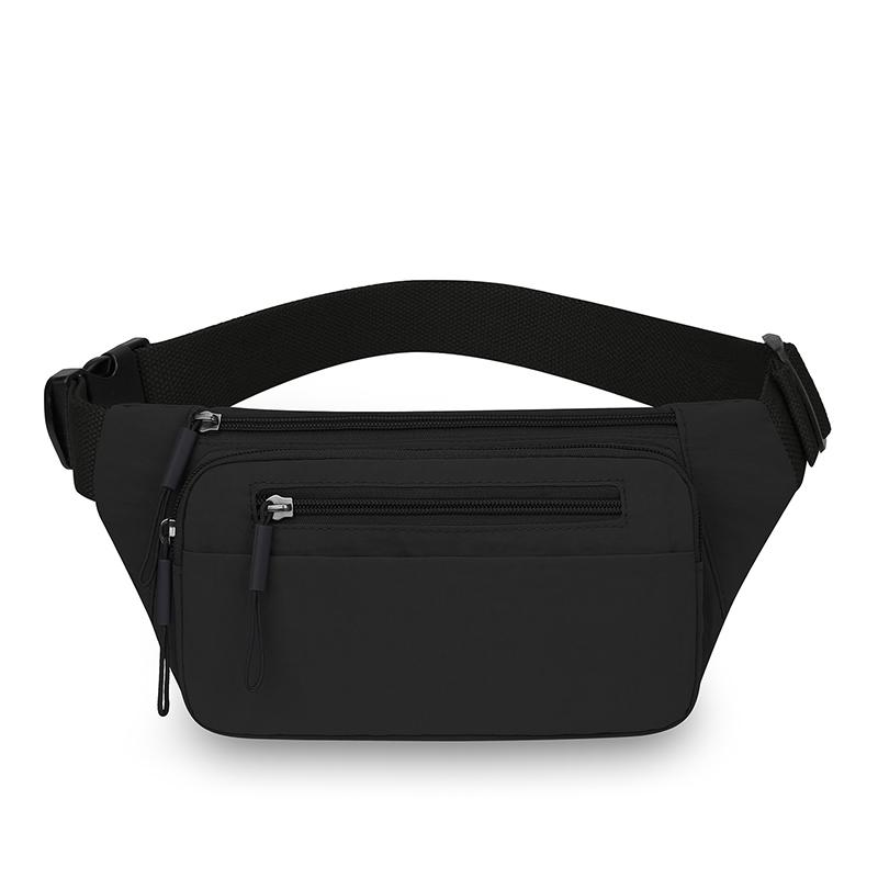 Multifunctional Mobile Phone Waist Bag Lightweight Chest Bag Solid Color Outdoor Commuter Crossbody Shoulder Bag