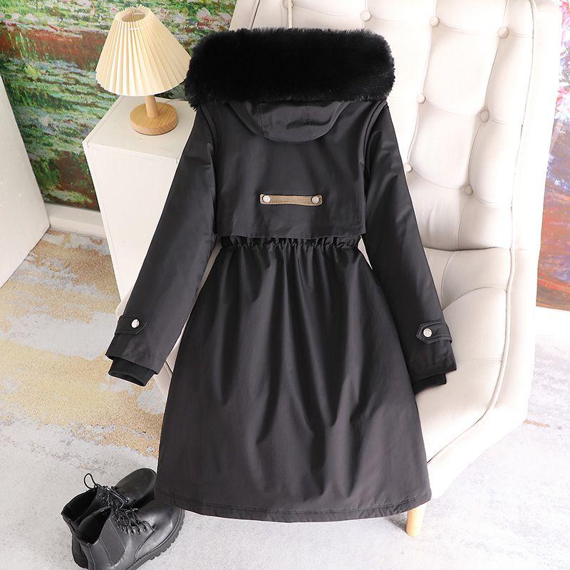 Detachable A Wear Korean Department Tooling  Overcome Women's Long Cotton-padded Coat Windbreaker Coat Cotton-padded Jacket