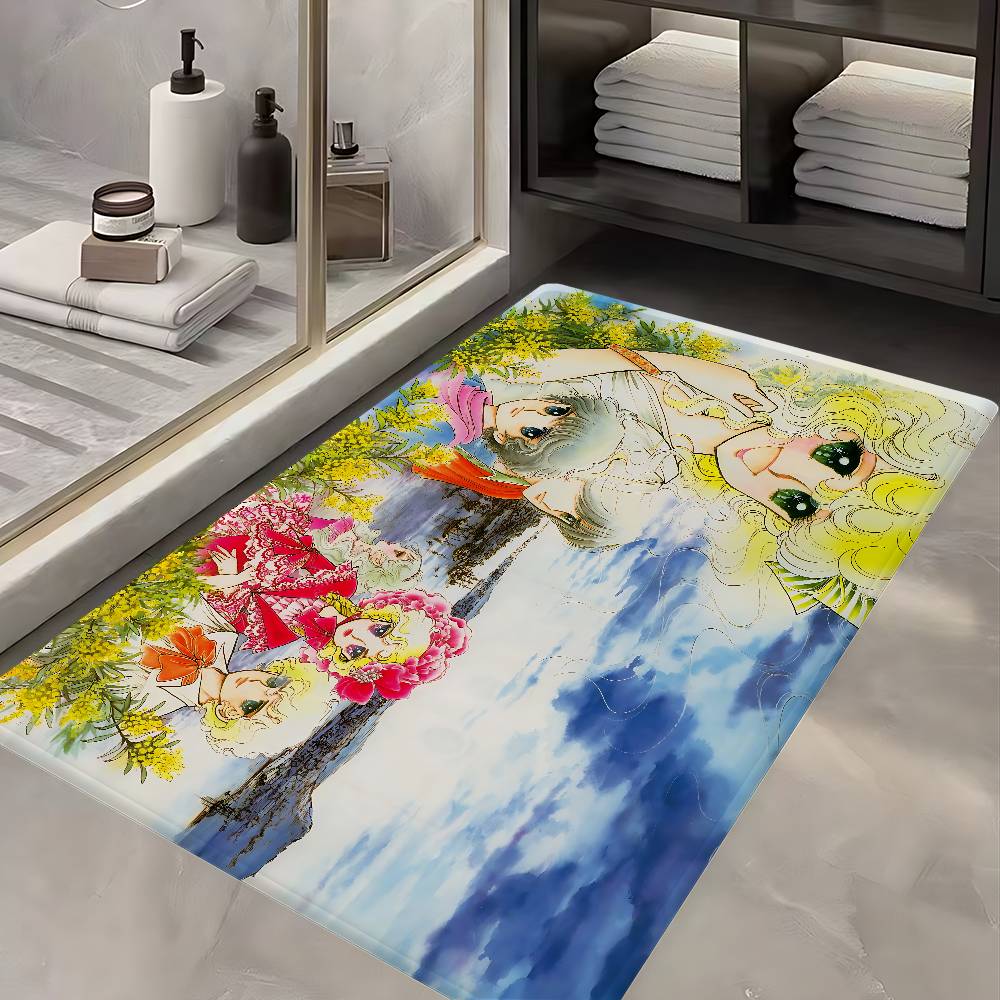 Cartoon Women's Candy Candy Bathroom Mat Anti-slip Absorb Water Long Strip Cushion Bedroon Mat Welcome Doormat