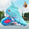 Winter cotton new high-top velvet football tf broken nails lawn AG nails leather foot men's and women's training shoes