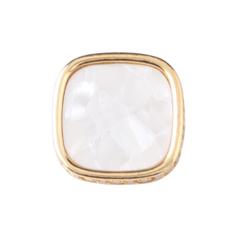 10Pcs Square Metal Buttons High-End Clothes Jacket Suit Button Accessories Versatile Gold Button Small