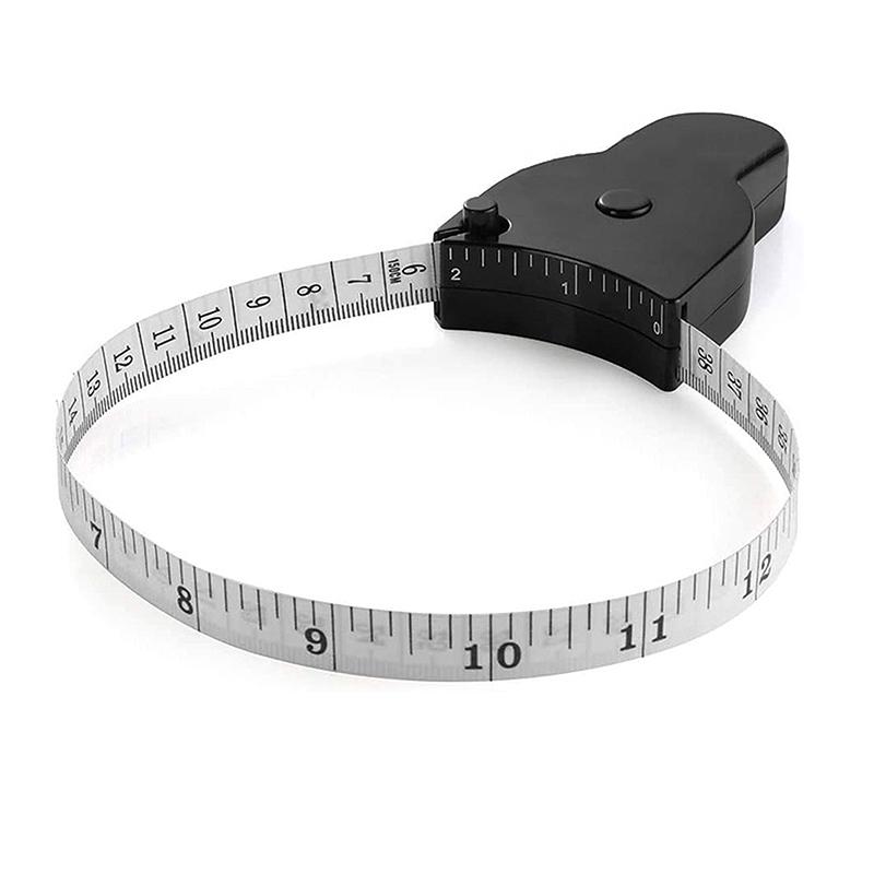 Body Measuring Tape Lock Pin Fit Retractable Fitness Tape Measure 150cm Tailor Sewing Waist Arm Circumference Ruler