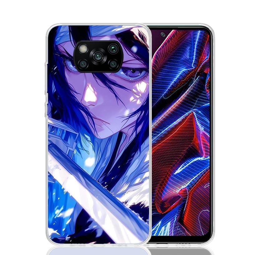 Bleach Kuchiki Rukia Phone Case For Xiaomi Poco X7 X6 X5 Pro F7 Ultra Redmi 15C 15 13 13C 12 12C 10 10A 10C 9 9A 9C 9T Cover Poc
