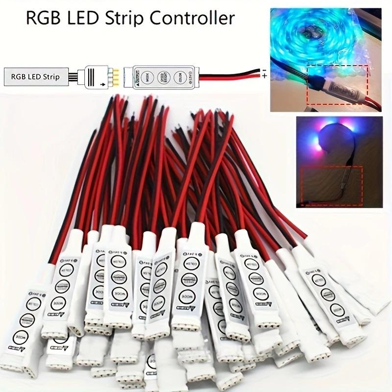 1PC 5-24V 3Keys Mini LED RGB Controller Dimmer Driver For RGB 5050/3528/2835/5730/5630/3014 SMD LED Strip Lights