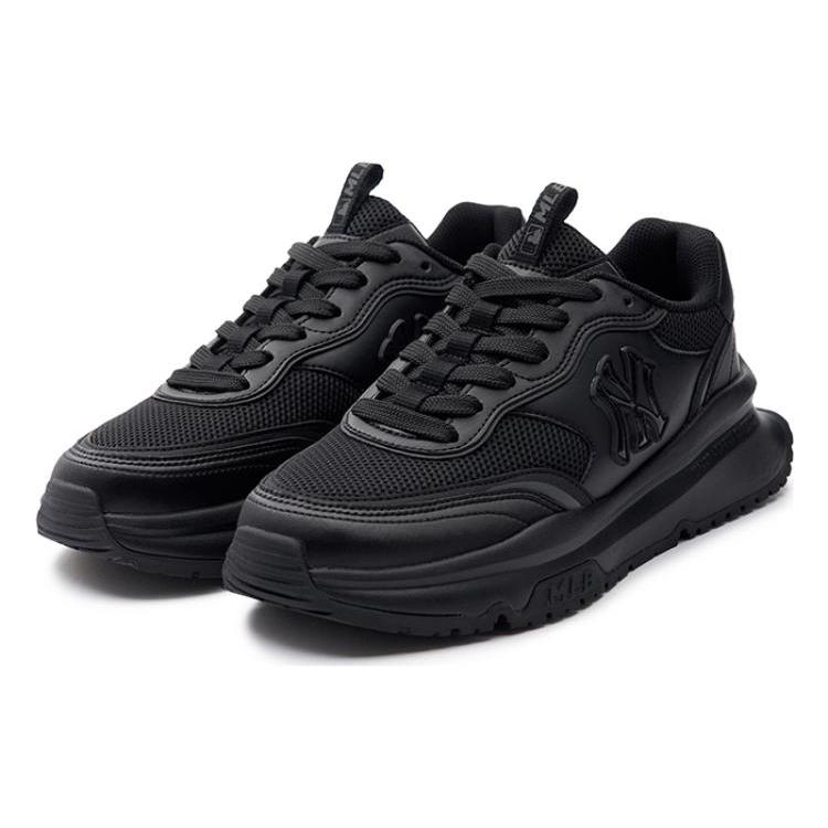 New MLB Chunky Runner Abrasion Resistant Breathable Low Top Casual Running Shoes Unisex Black 3ASHCRL3N-50BKS