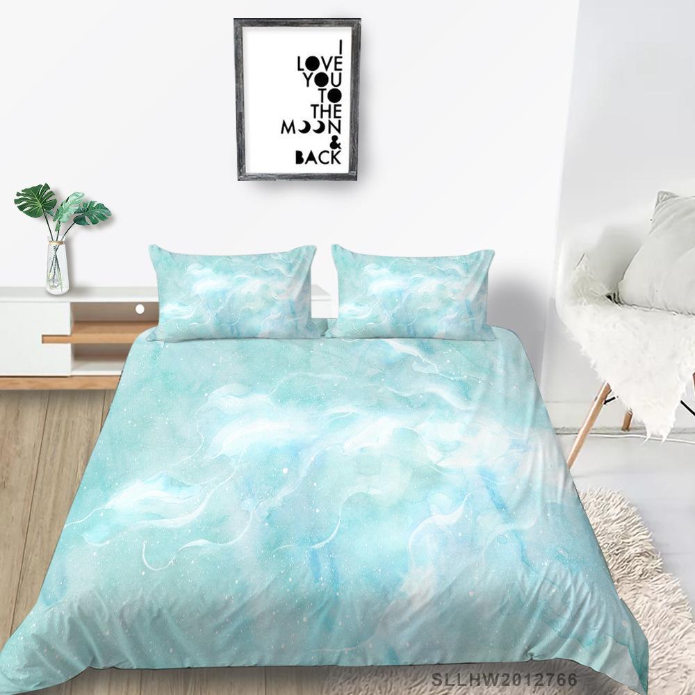 Tie Dye Bettwäscheset King Queen Größe Buntes Spritzfarben-Kunststil Bettbezug für Teenager Erwachsene mit Kissenbezug Weicher Steppdeckenbezug