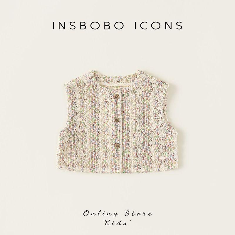 Insbobo Girls  Vest 2025 Summer New Style Baby Girl s Vest Fashionable Baby Summer Clothes Children s Tops Casual Color 100