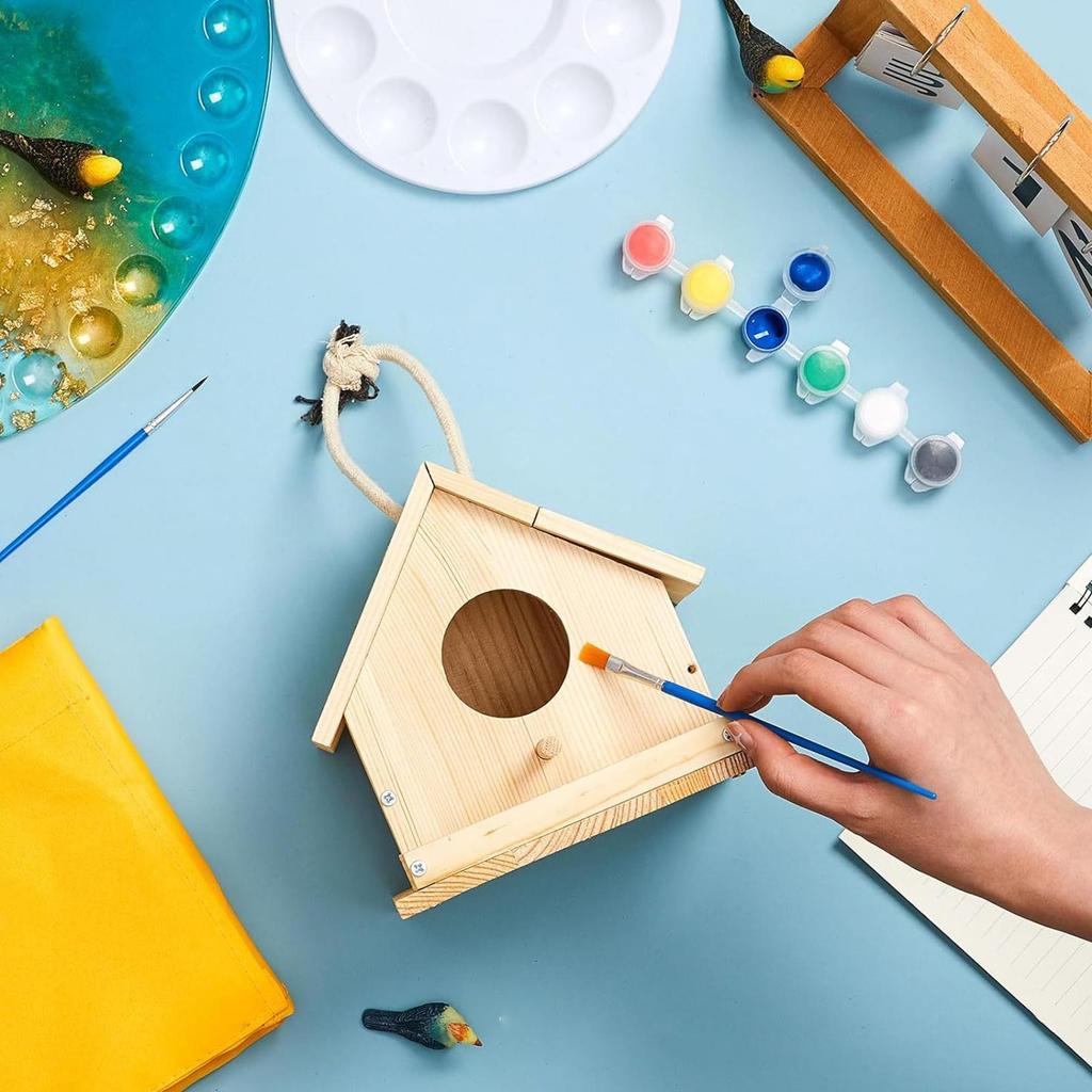 DIY Birdhouse Building Kit Wooden Educational Craft Painting Set Hands-On Art Project for Kids Home School Classroom Camp Decor