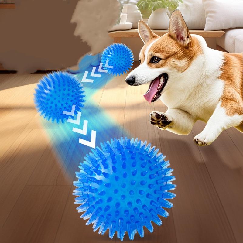 New Pet Toy Ball Cat Puppy Sounding Toy Tooth Cleaning Ball Training Pet Teeth Chewing Toy Thorn Balls Accessories