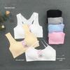 Solid Color Cotton Underwear for Girls: Training Bras & Sports Vests for Teens