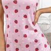 Women's Pajamas Summer Sleeveless Camisole Nightdress Milk Silk Fabric Floral Strawberry Print Sexy Adult Pajamas Dress