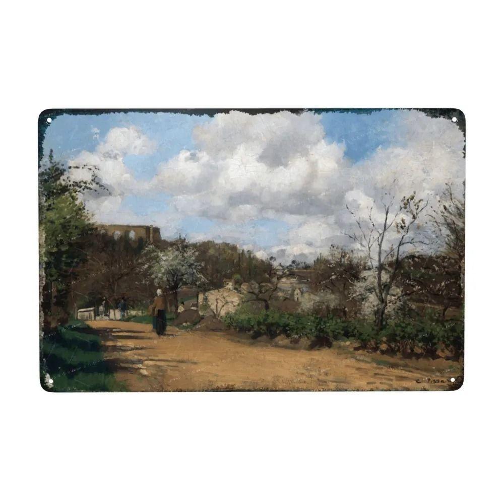 Oil Painting Style Retro Characters Landscapes Metal Tin Sign Wall Poster