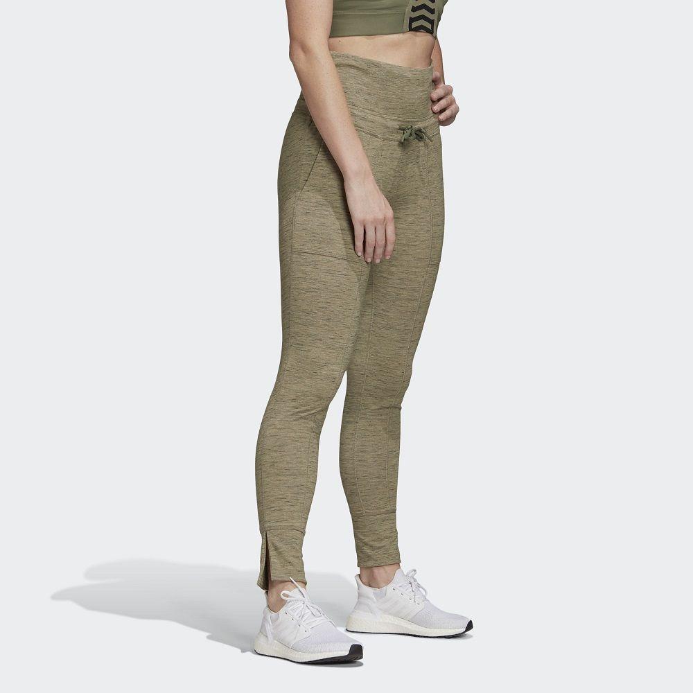 Adidas Logo Tight Sports Leggings Women Leggings Olive-Green FL1864