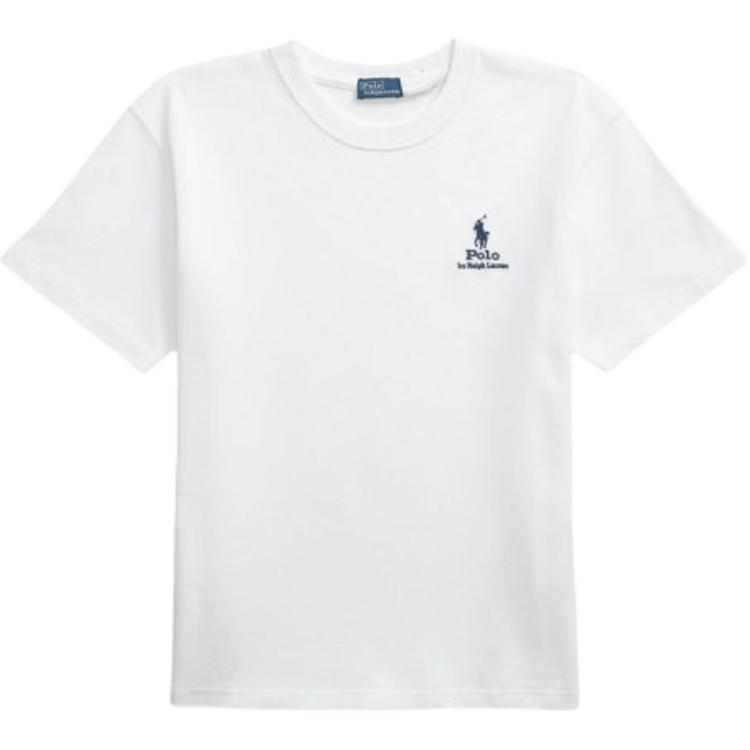 Polo Ralph Lauren Logo Loose Fit Round Neck Short Sleeve T-Shirt Women Tops 211971712-001