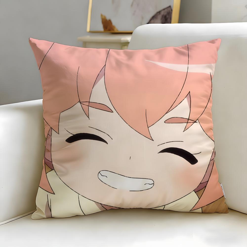 anime Taisou Zamurai Cushion Cover Soft EasyWash Pillow Case Versatile for Couch Bed Travel and Office