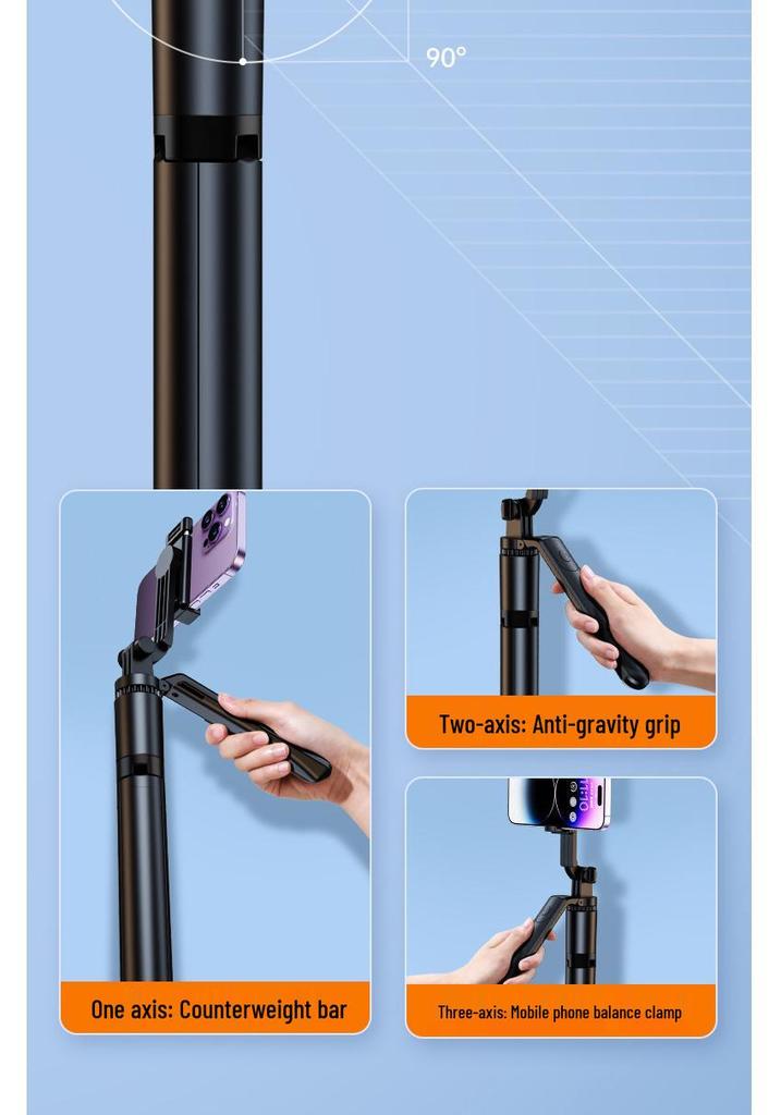 Portable Selfie Stick Tripod with Bluetooth Remote for Photography and Travel