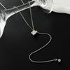 Ingemark Trendy Silver Color Stainless Steel Long Snake Chain Necklace Women Elegant Imitation Pearl Pendant Choker Jewelry Gift