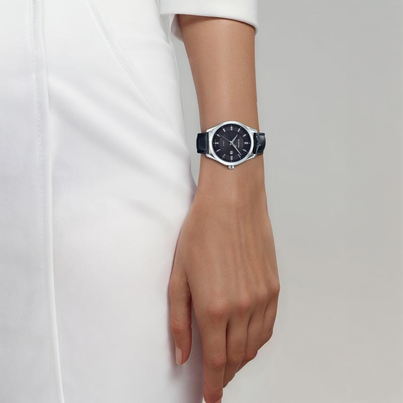 Casio SHEEN Artificial Sapphire Glass Mirror Solar Waterproof Elegant Business Watch Quartz Movement Genuine Leather Strap Japanese SHS-4522L-1AUPR