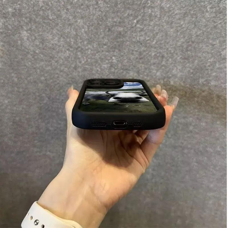 Luxtury Cute Cow Phone Case For iPhone 11 12 13 14 15 16 Pro Max X XS XR 7 8 Plus SE2020 Shockproof Soft Silicone Bumper Cover