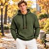 Men's Loose Fit Plaid Texture Hoodie, Casual Sports Outdoor Commute Sweatshirt