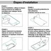 Coque Silicone - Samsung - Galaxy A40 - Protection intégrale - Transparent - 3x Verre Trempé