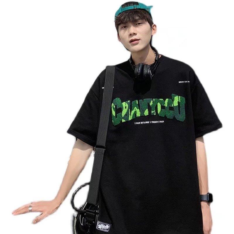 

Мужская футболка с коротким рукавом, летние свободные модные футболки с половиной рукавом для мужчин, топ с круглым вырезом, мужская мода, простой принт