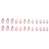 Almond French Press on Nail Long Lasting Waterproof Nail Sturdy Material Matching with Circles and Necklaces