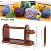 Generic Yarn Holder for Crocheting Wooden Yarn Rack Stand with Slots Yarn Storage Organizer Knitting & Crochet Supplies Horizontal Yarn Spinner