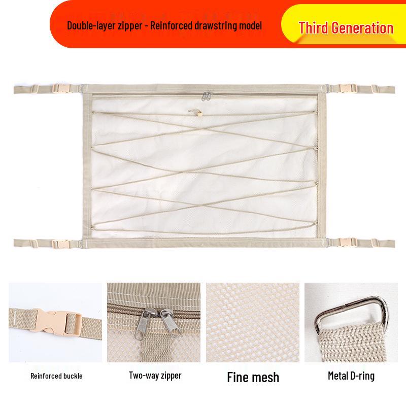 Roof Cargo Suitcase & Travel Clothesline with Mesh Pocket for Outdoor and Off-road Tours