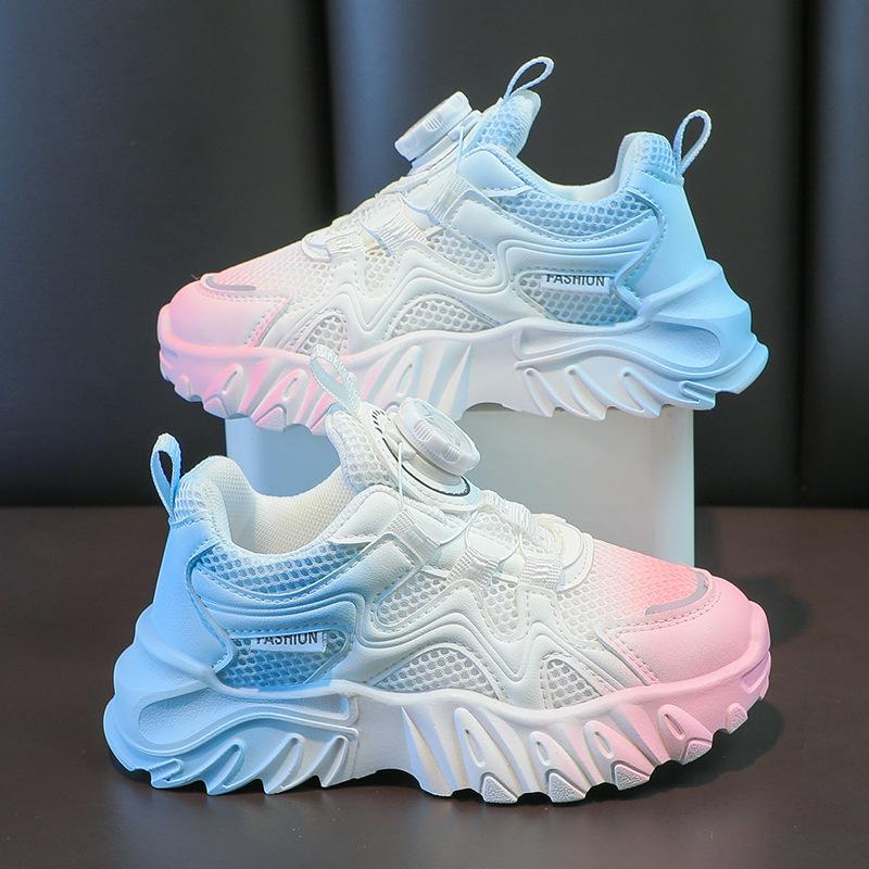 Children Shoe for Girl Causal New Sport Shoes Boy Fashion School Kid Running Swivel Buckle Lightweight Breathable Sneakers
