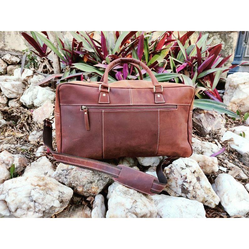 Leather Duffle Bag Vintage Carry On Weekend Bag Large Duffle Luggage Bag Gym Overnight Travel Bag Gift Men Women Duffel for Gift