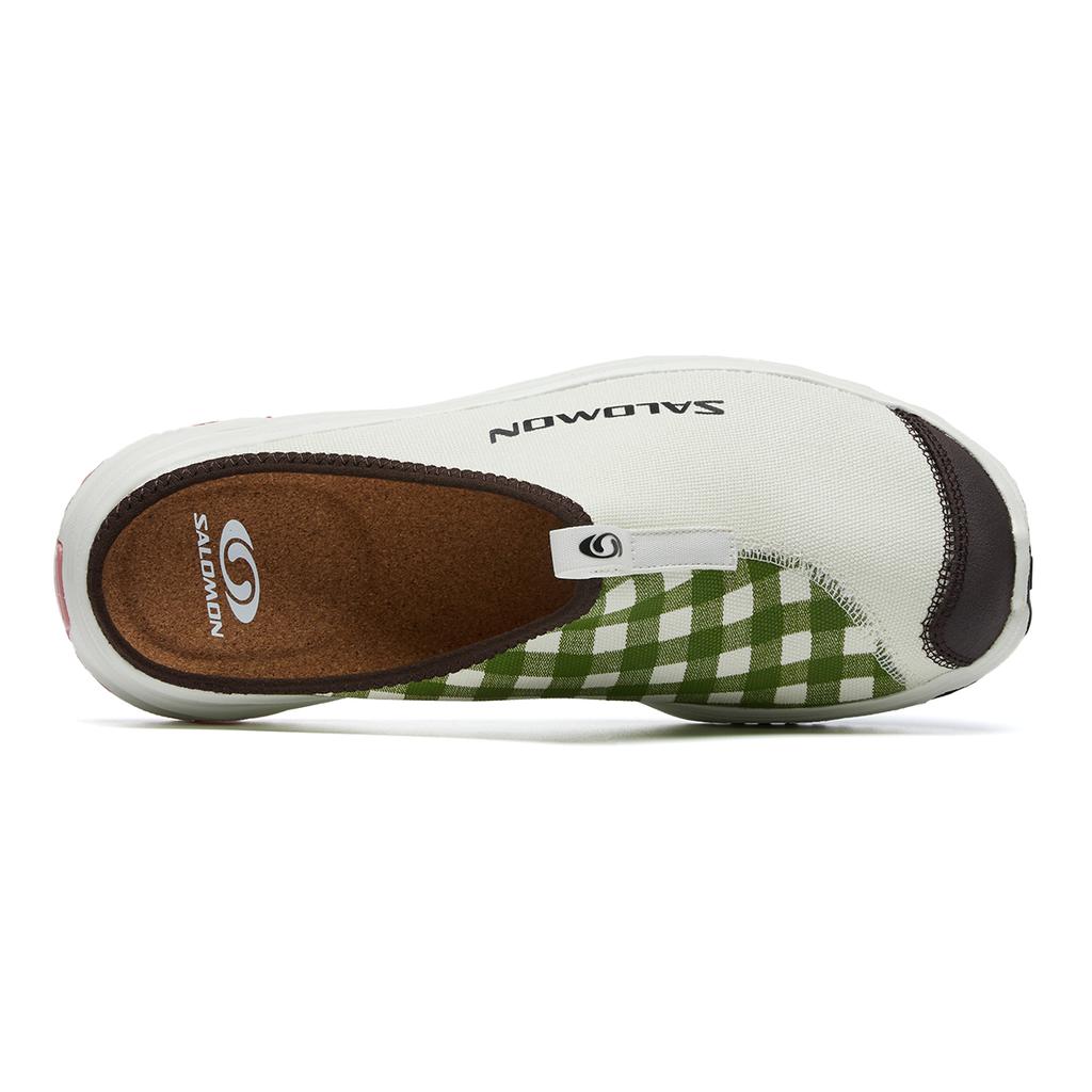 SALOMON RX Slide 3.0 Slip Resistant Quiet Closed Toe Slippers Unisex White Green 477569