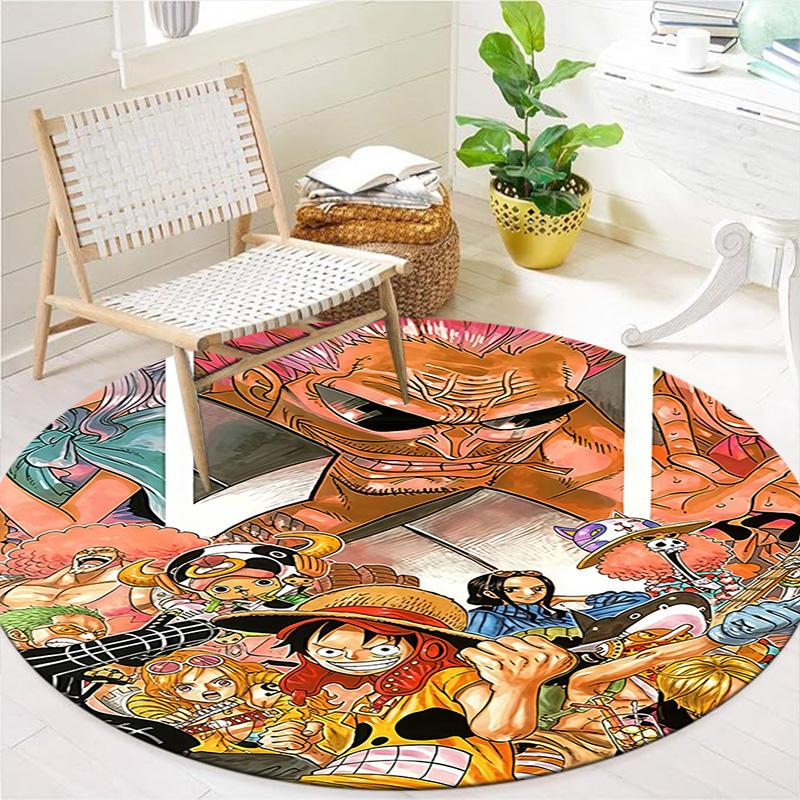 One Piece Round Area Rug Carpet Rug For Living Room Bedroom Sofa Playroom Decor Nonslip Floor Mat