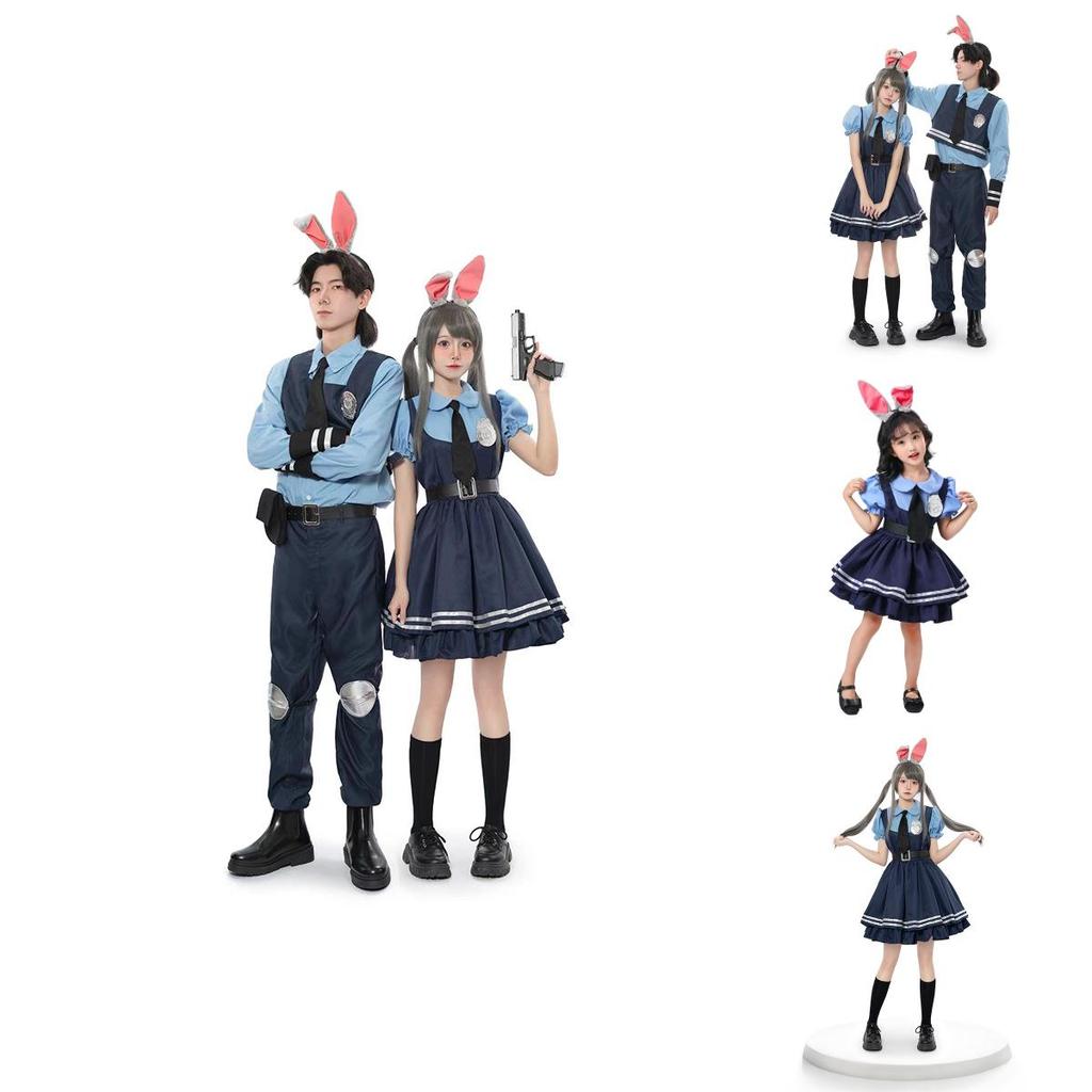 Crazy Animal City Cos Judy Bunny Cosplay Kostüm Set