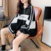 Femei Plus Size Polo Guler Mânecă Lungă Hanorac Primăvară Toamnă Larg Casual Hanorac cu Fermoar Topuri Pulover Oversized