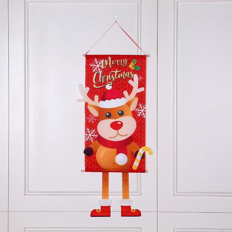 Colorful Christmas Door Hanging Banner for Festive Decoration