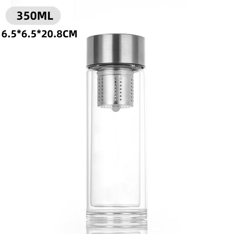 OLOEY Car Business Double-Layer Tea Infuser Glass Mug