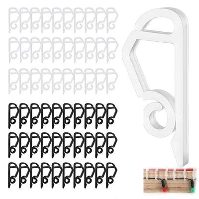 20/50Pcs Outdoor Gutter Hooks Christmas Light Clip Hanging String Cable Wire Rope Holder Weatherproof Holiday Decor Hook